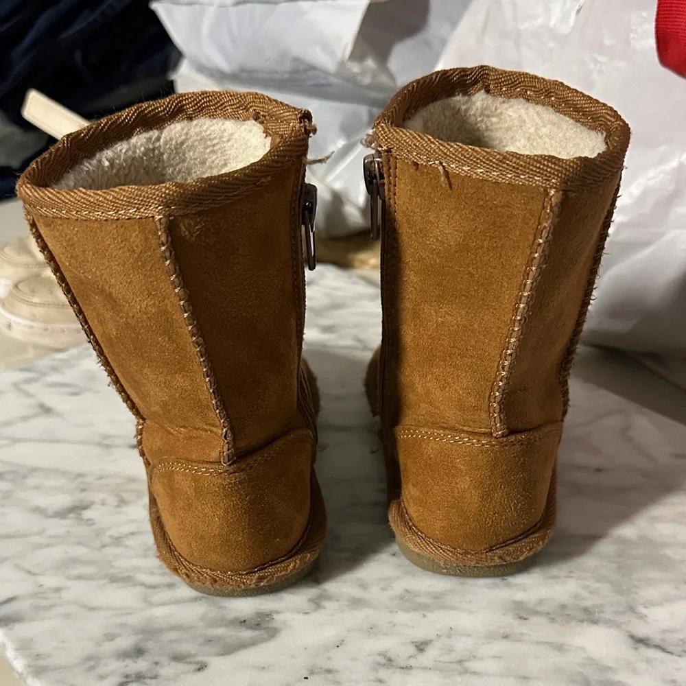 Harper Canyon Kids Brown Suede Fleece-Lined Boots